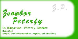 zsombor peterfy business card