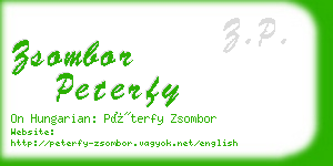 zsombor peterfy business card